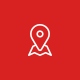 Icon of a pin on top of a map.