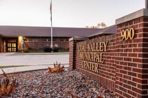 Coal Valley Municipal Center sign.